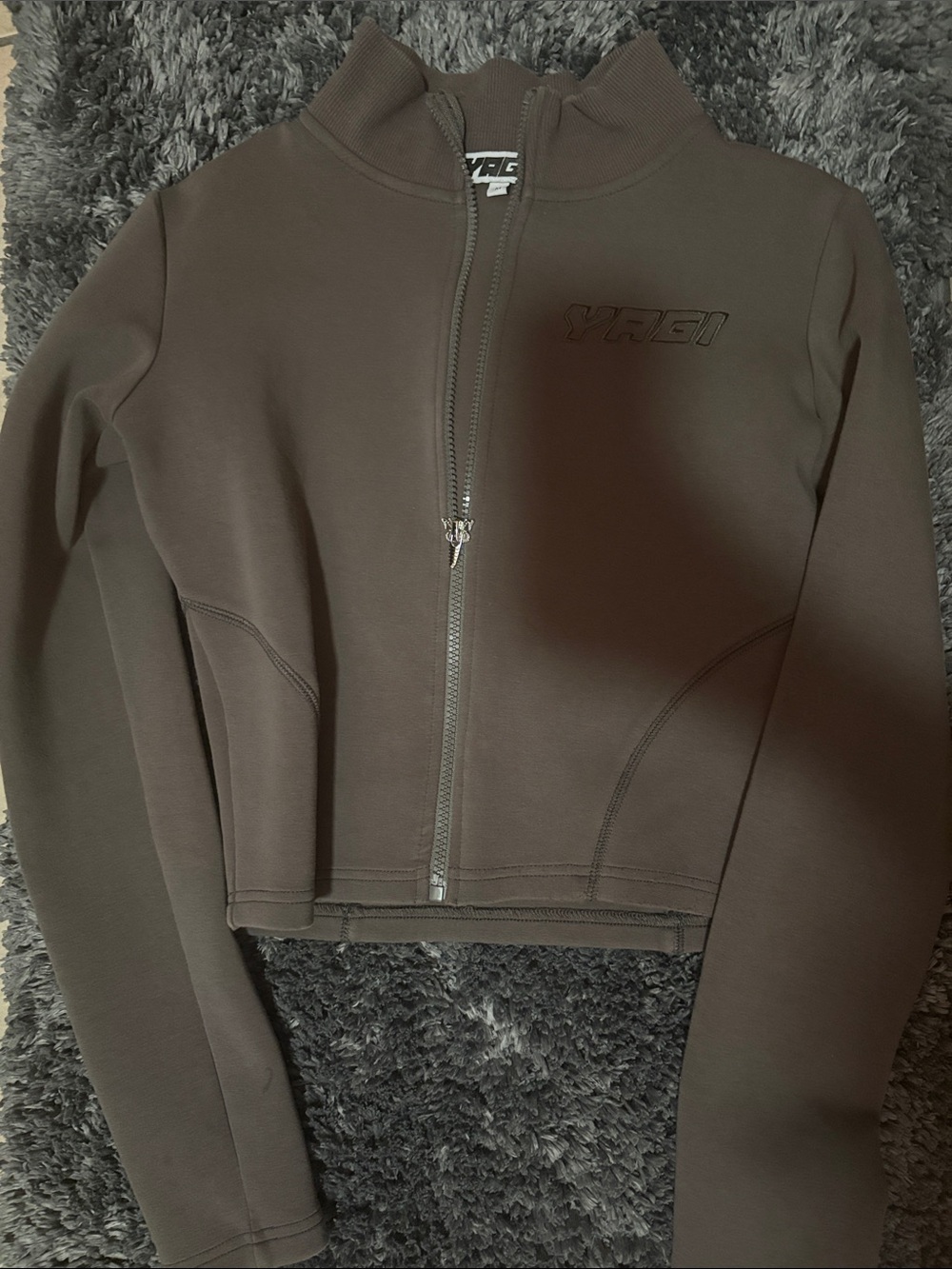Yagi Women's Zip-Front Cropped Bomber Jacket